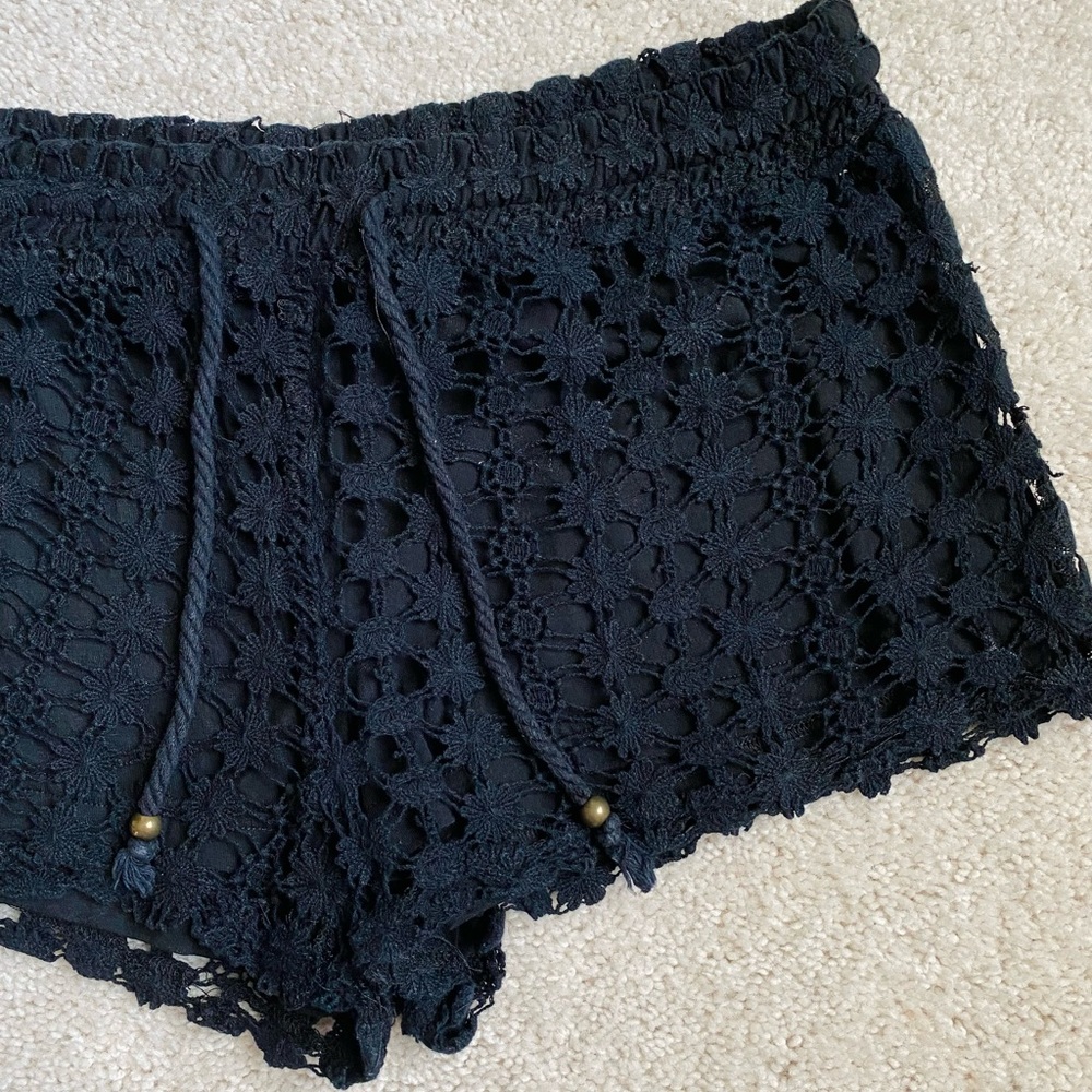 Forever 21 Black Crochet Shorts